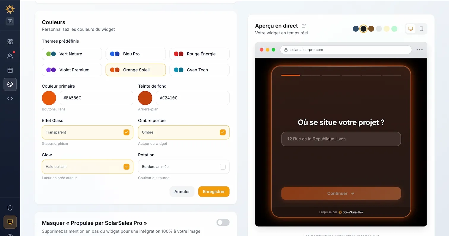 Personnalisation complète